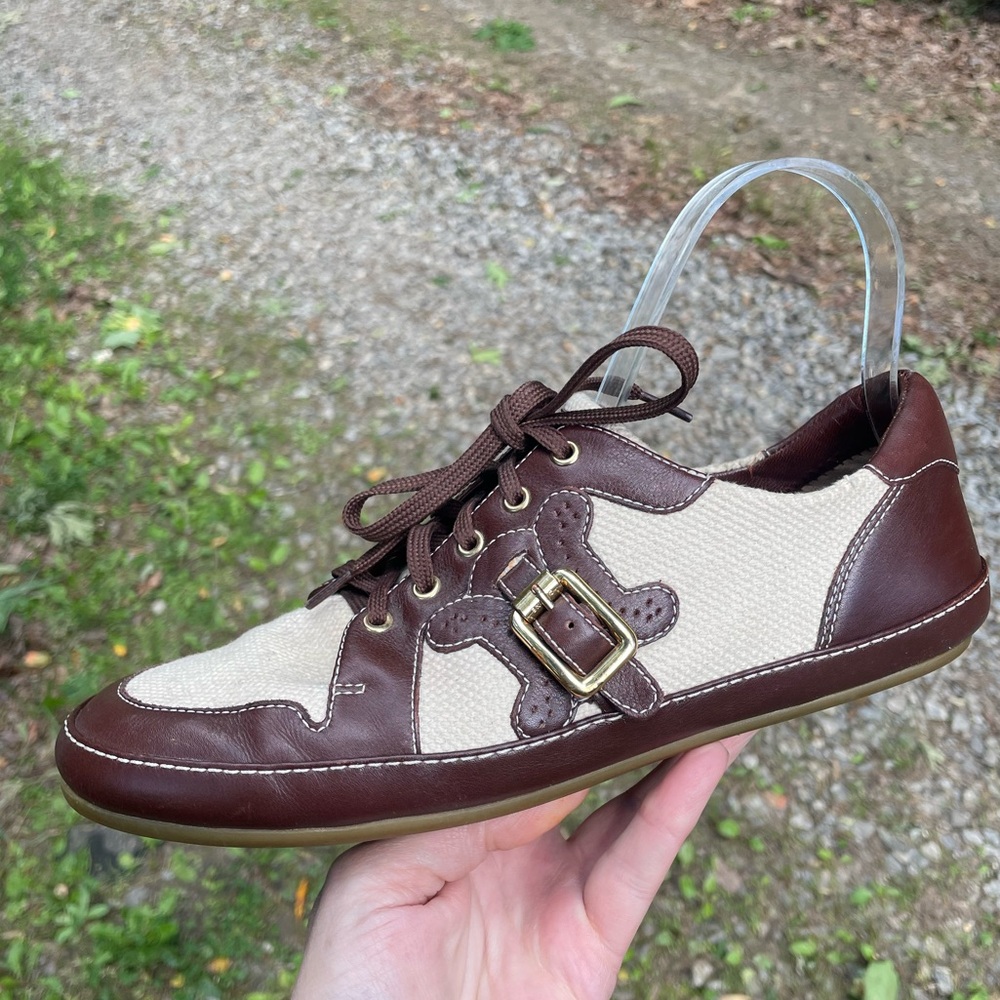 Celine Leather Lace Up Sneakers Size 39